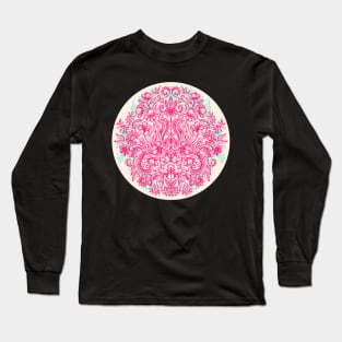 Spring Arrangement - floral doodle in pink & mint Long Sleeve T-Shirt